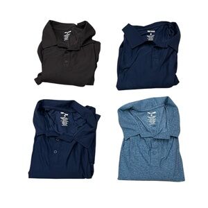 True Classic Lot Of 4 Short-Sleeve Brown Blue Polo Shirt Men's XXL